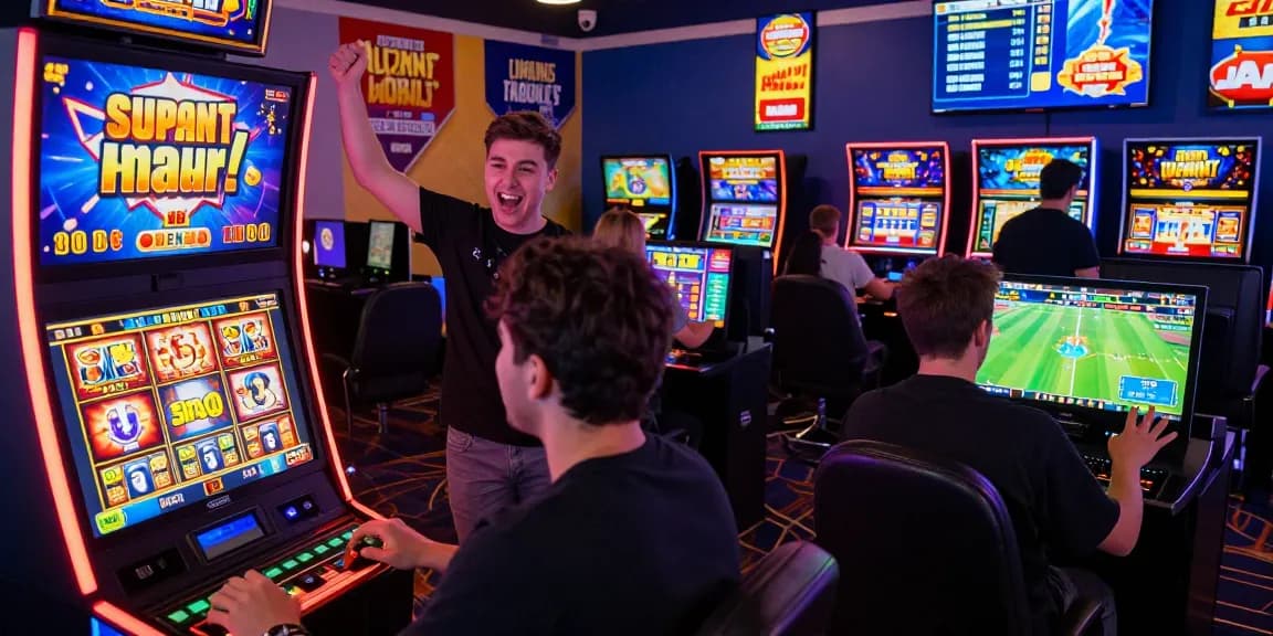 Players enjoying situs888 gacor slots and betting, celebrating wins in a vibrant online casino.