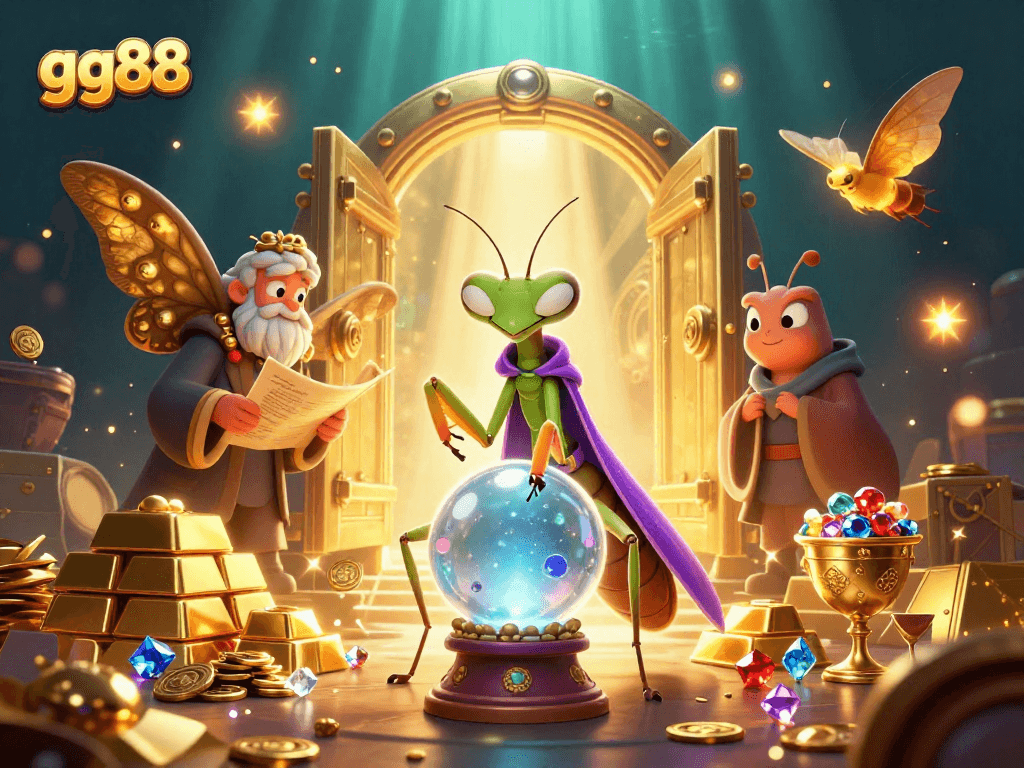 Experience the thrill at gg88 casino with our immersive gaming environment featuring lively characters and treasures.