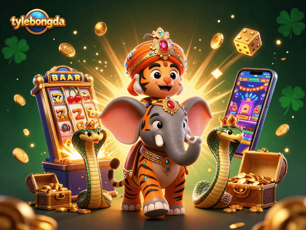 Experience the thrill of gaming with tylebongda's vibrant 3D casino illustration.