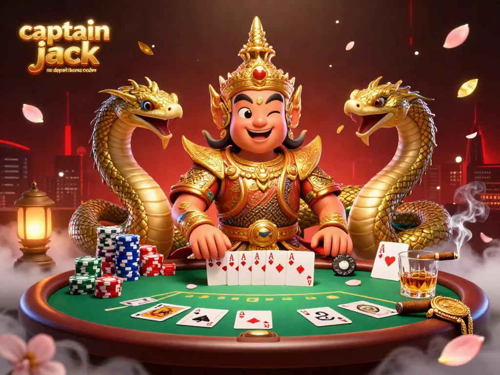 Engage with captain jack no deposit bonus codes while enjoying a vibrant poker scene featuring advanced 3D illustration.