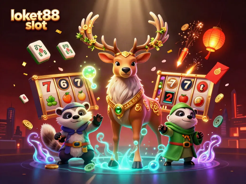 Experience thrilling excitement with loket88 slot, featuring a rich casino scene.