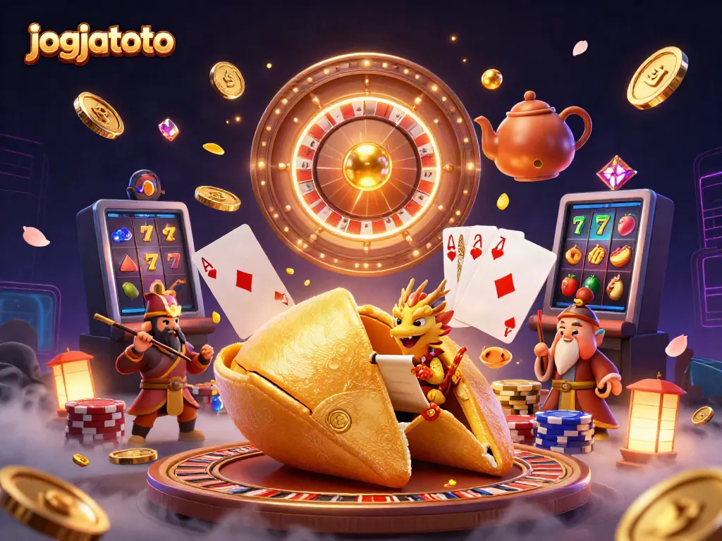 Experience thrilling gaming action at jogjatoto with vibrant slot reels and a rich treasure of gold.
