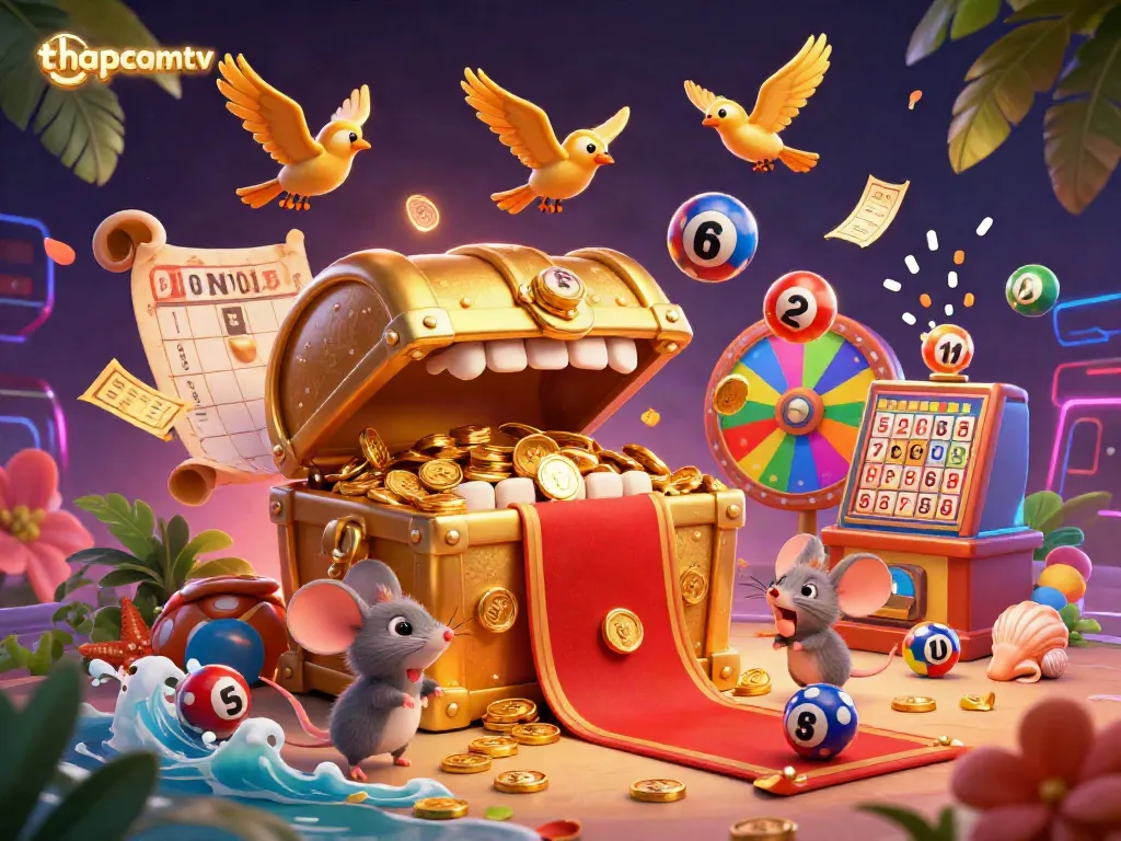 Engage with thapcamtv's vibrant treasure chest adventure showcasing dynamic lottery elements and gaming excitement.