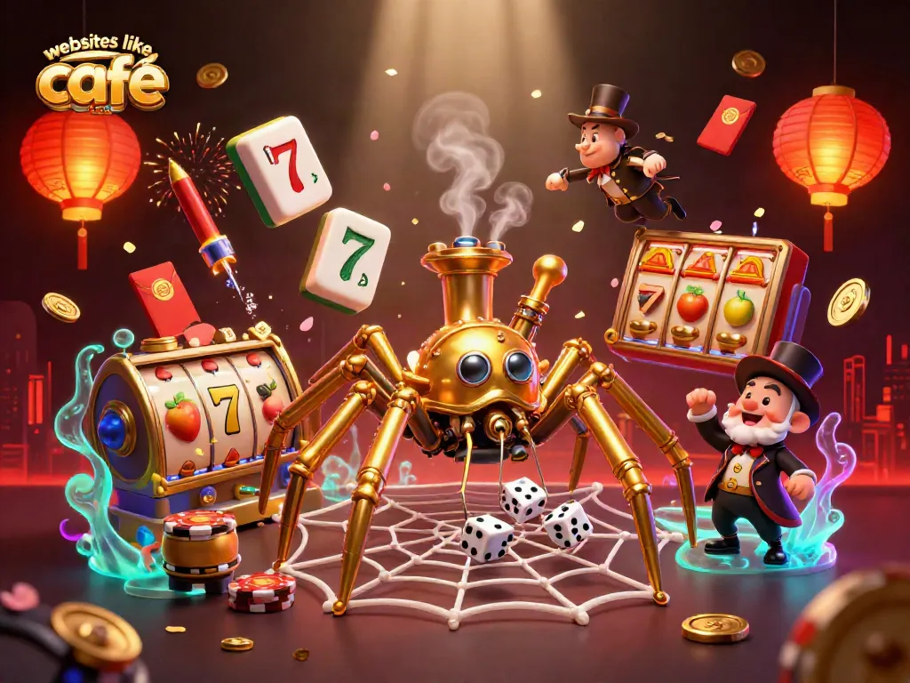 Experience dynamic gameplay and rich rewards at websites like cafe casino in a captivating 3D scene.