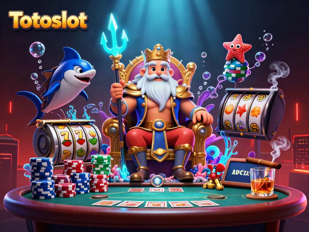 Memenangkan jackpot Totoslot dengan keberuntungan dan aksi menarik dari Raja Laut dan teman-teman.