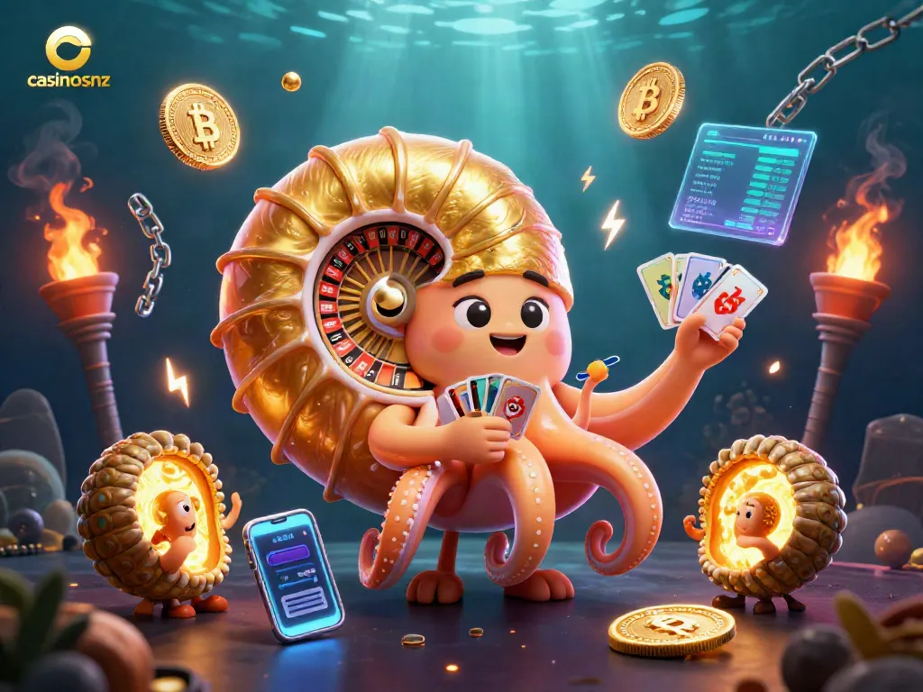 Spin the roulette and win at casinosnz with a 3D ancient nautilus and crypto coins!