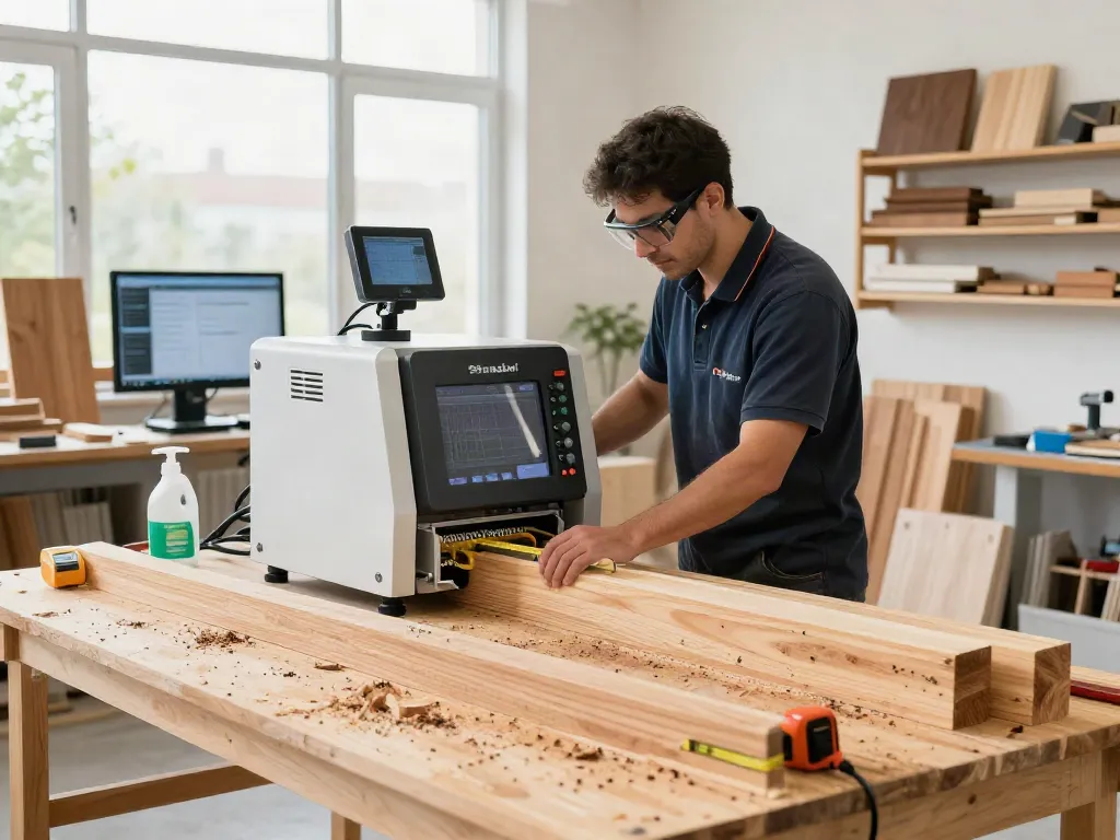 Shashel® microwave technology used in a modern workshop for eliminating wood-boring insects.