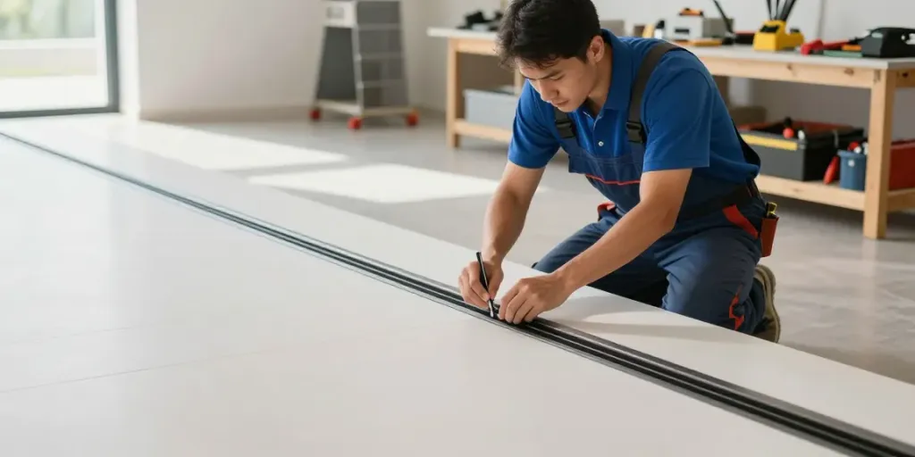 Instalare sina magnetică încastrată de către un profesionist local, servicii de iluminat moderne.