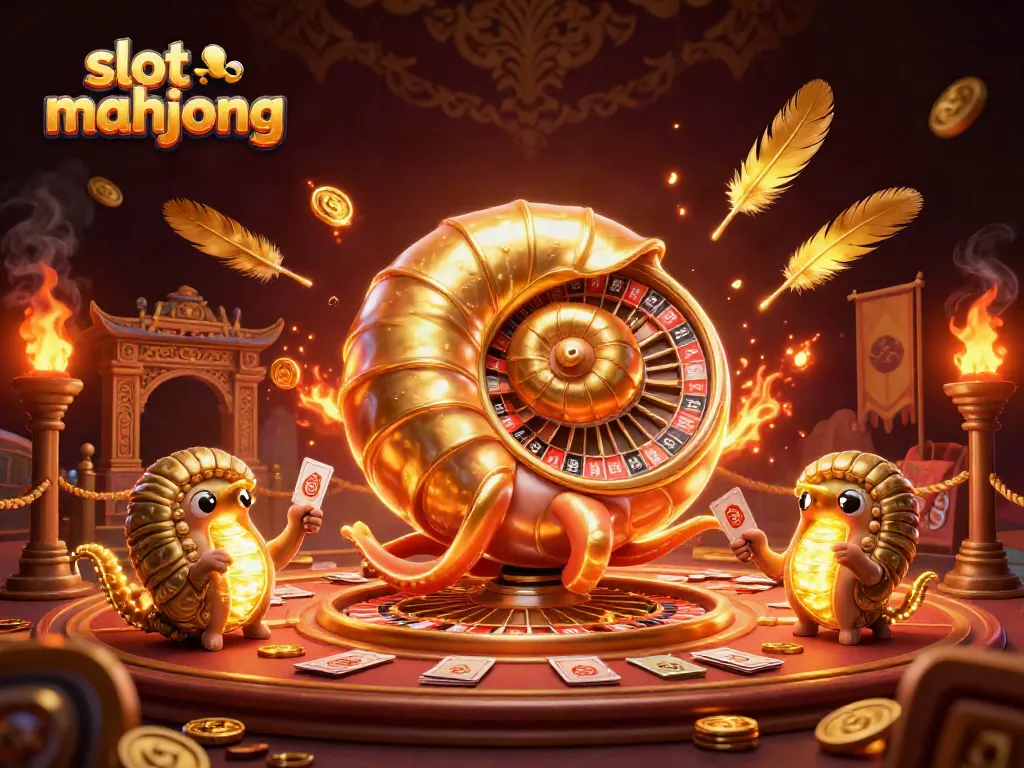 Experience the excitement of slot mahjong with vibrant characters and casino elements.