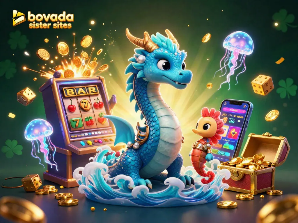 Spin and win at Bovada sister sites with dazzling casino art featuring colorful characters and thrilling games.