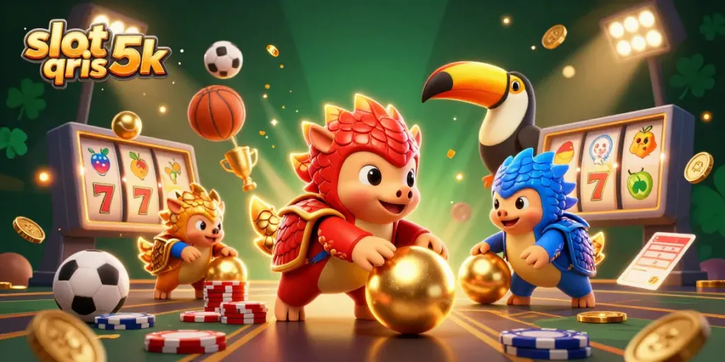 Experience the excitement of slot qris 5k with vibrant pangolins and dynamic gameplay highlighting winning opportunities.