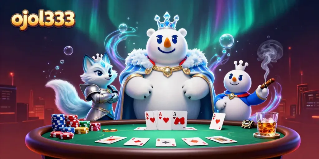 Engage with ojol333's immersive gaming strategies featuring a dynamic 3D cartoon scene of skillful gameplay.