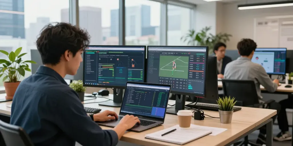 Analyzing tennis odds api data in a modern workspace with real-time statistics and collaborative environment.